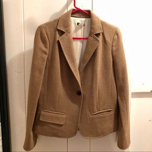 J. Crew Camel Colored Wool Blazer, Size 6